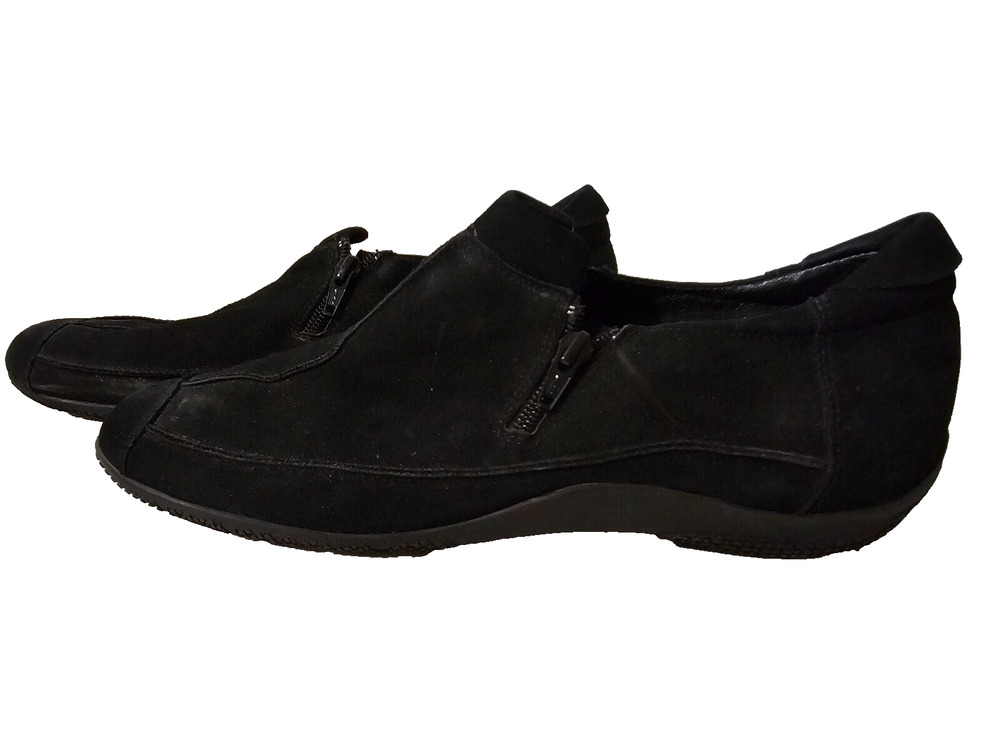 Walking Cradles Booties Women Shoes Black Shooties Suede 11 Narrow Slip On